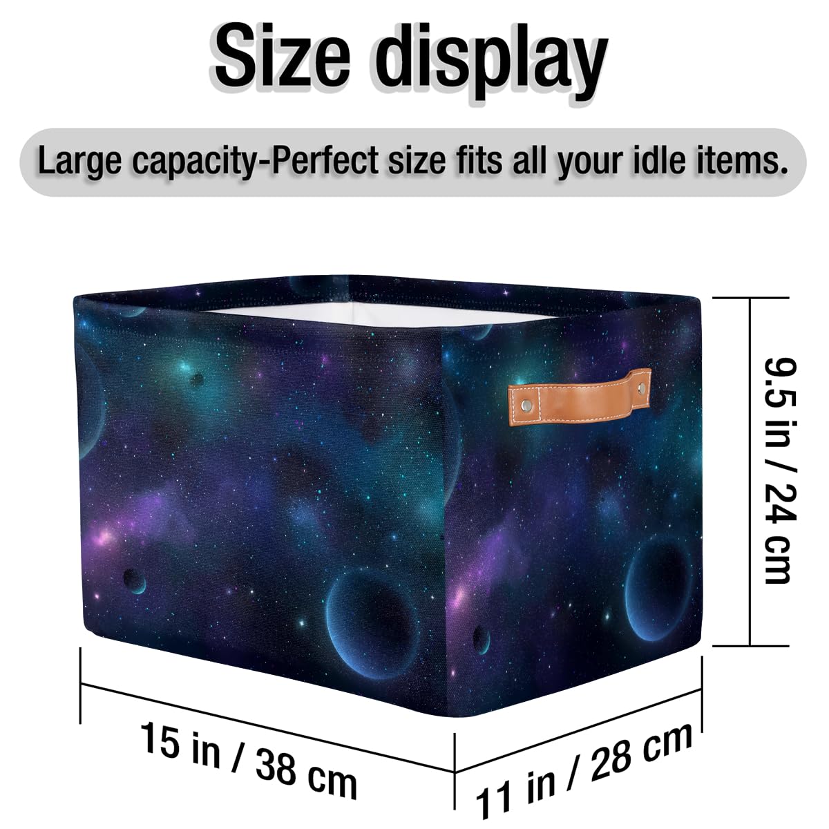 AUUXVA Nebula Galaxy basket folded flat for space saving
