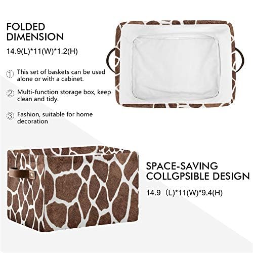 AUUXVA SEULIFE giraffe-pattern basket with top frame maintains shape