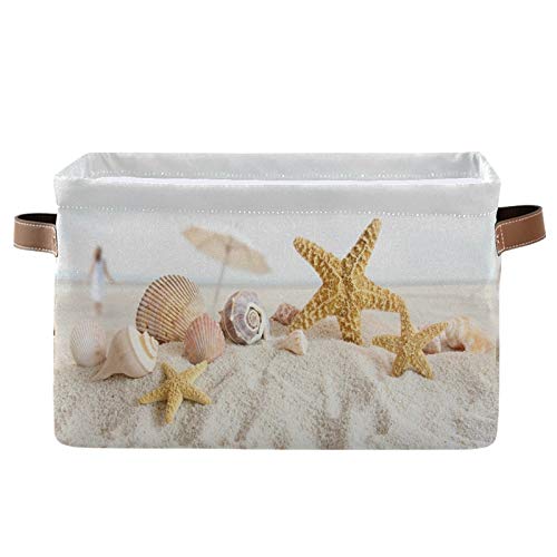 AUUXVA SEULIFE ocean seashell storage basket front view, ideal for toy organization