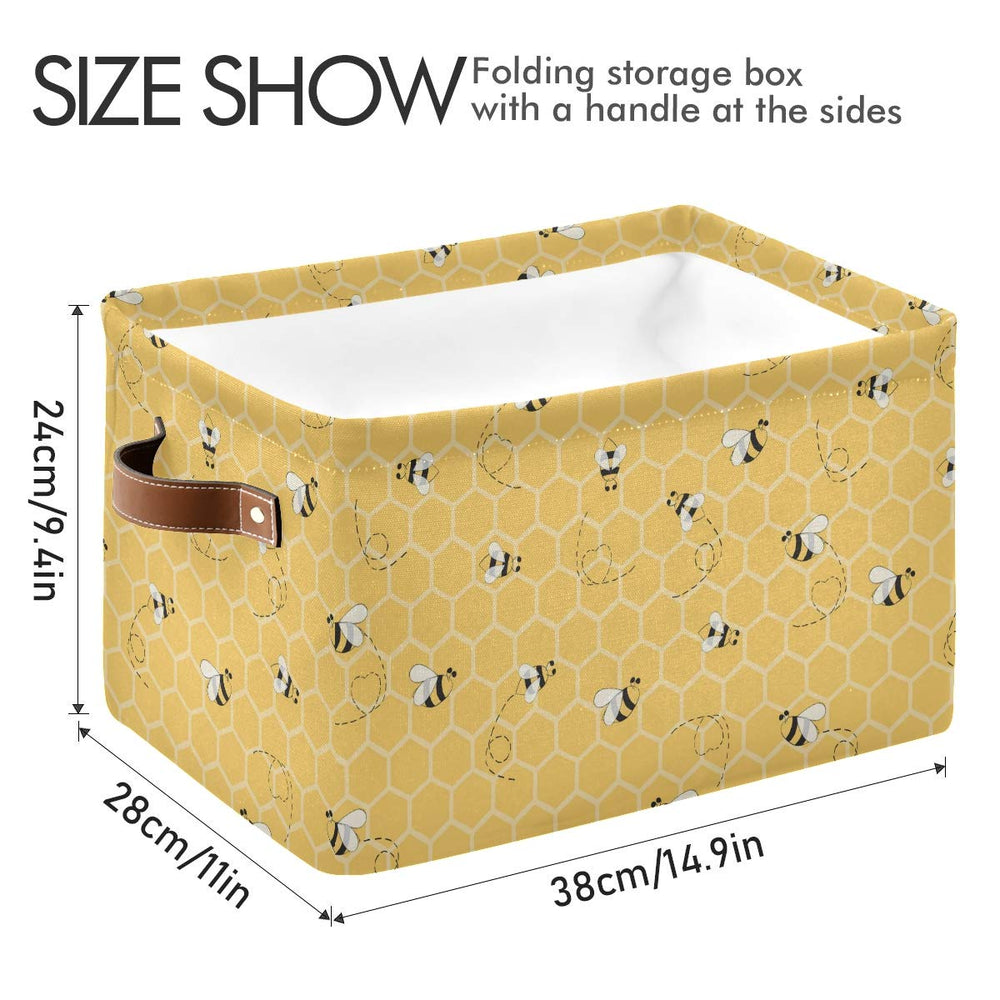 AUUXVA storage cube in yellow two-pack with ample space for toys and books.