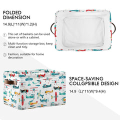 AUUXVA collapsible storage basket cube, space-saving for closets when not in use.