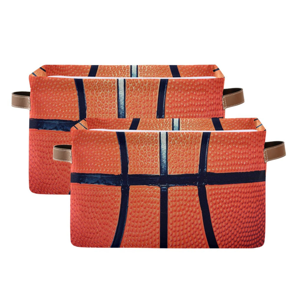 AUUXVA storage basket cube front view showcasing roomy toy and clothing storage.