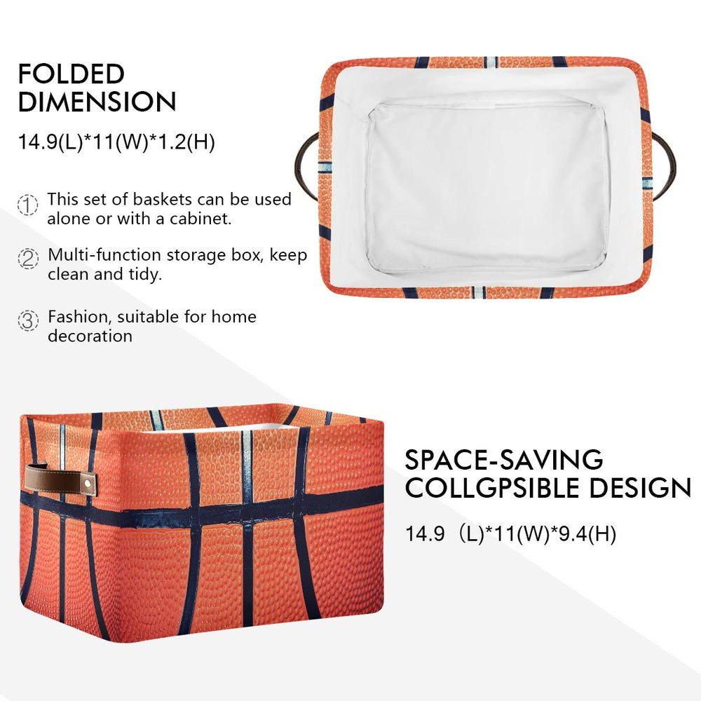 AUUXVA storage basket cube with side handles for easy carrying.