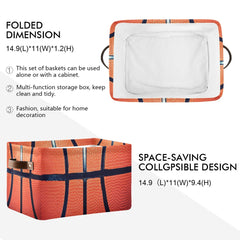 AUUXVA storage basket cube with side handles for easy carrying.