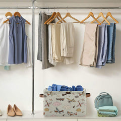 AUUXVA folded storage basket demonstrates space-saving, compact when not in use.