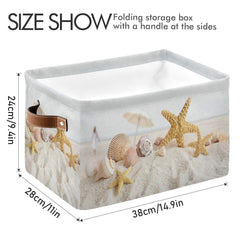 AUUXVA storage basket with PU leather handles is easy to move.