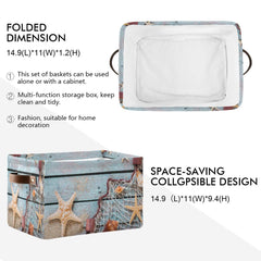 AUUXVA storage basket folded flat for compact storage in small spaces.