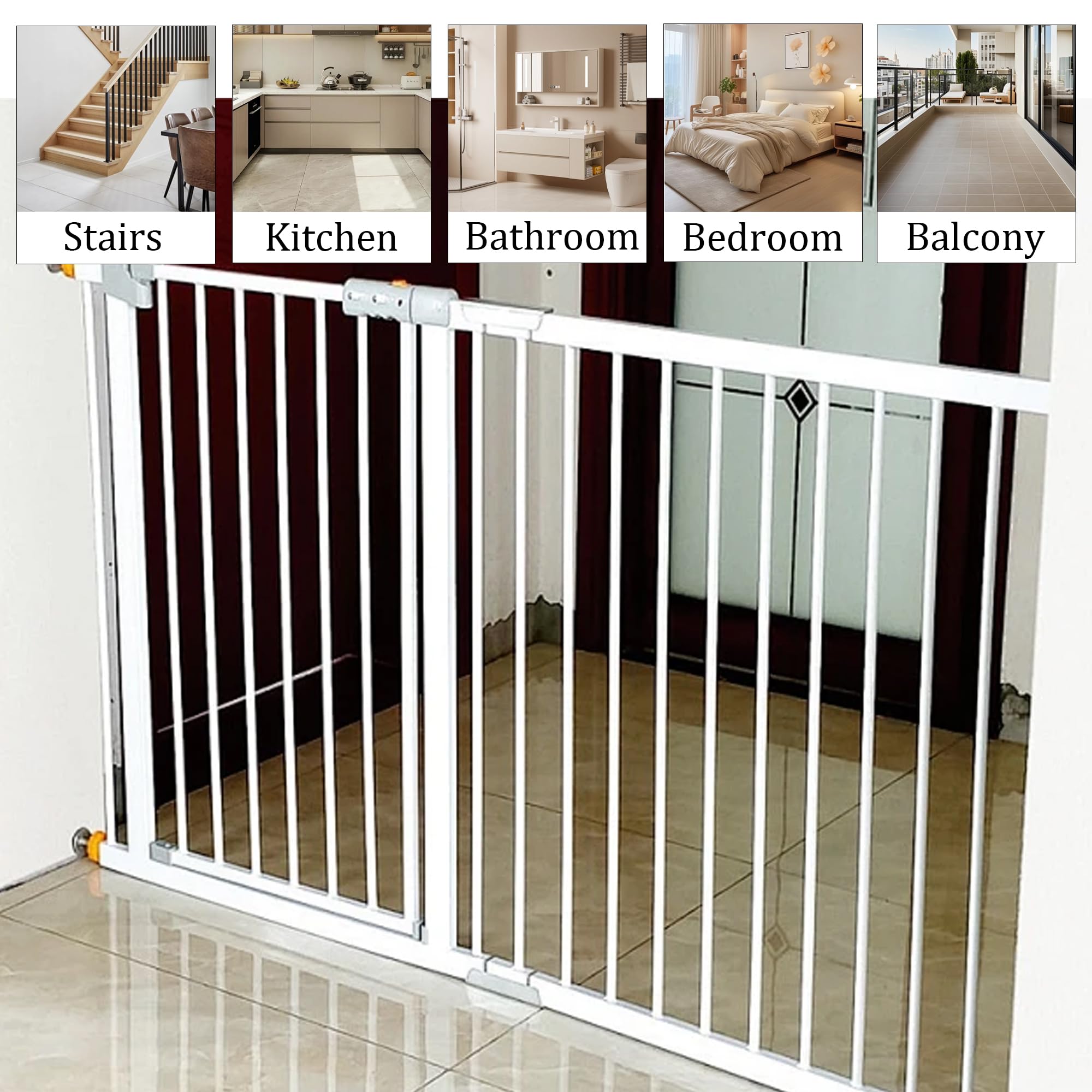 AUXBC white spindle rods withstand daily use in busy homes.