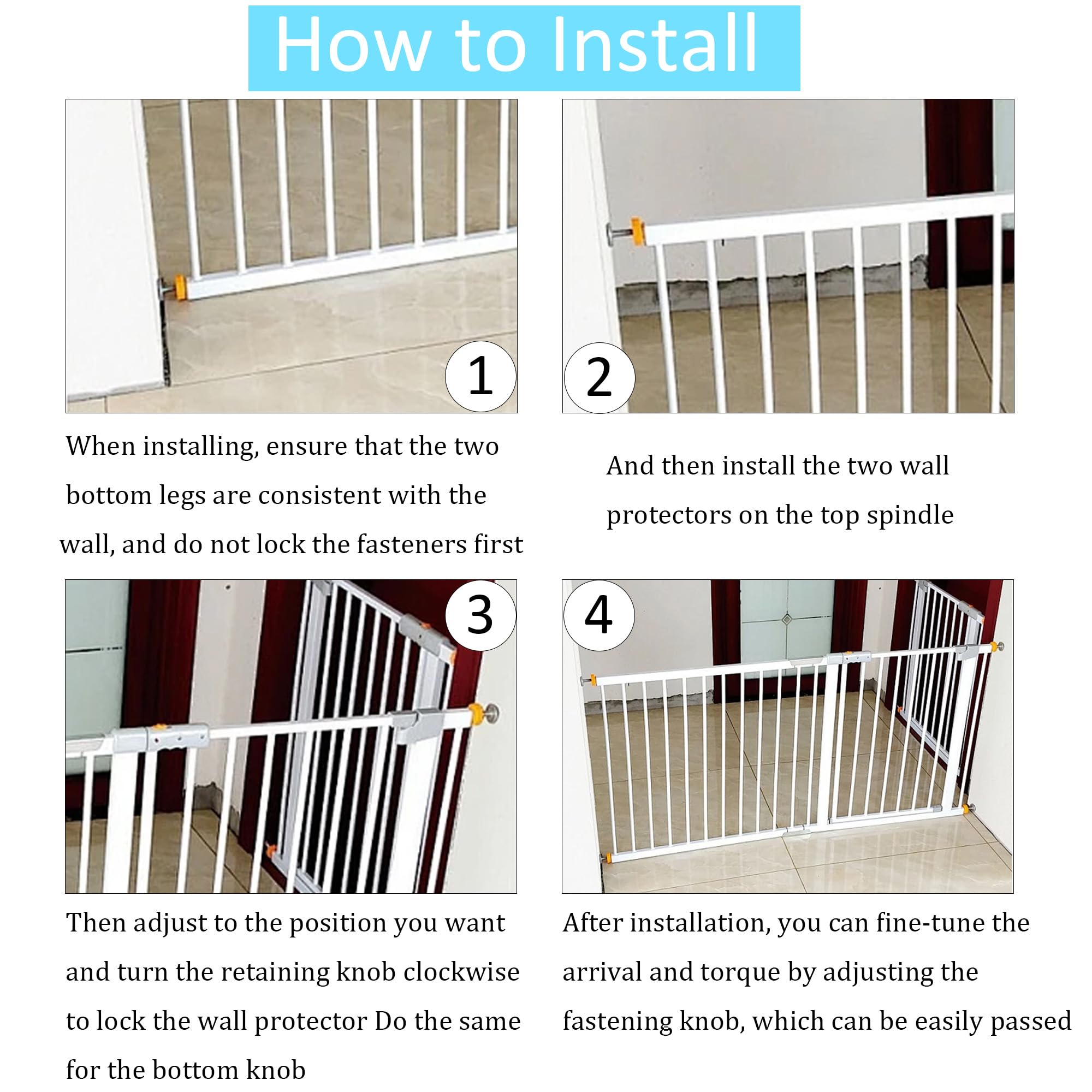 AUXBC 4Pcs kit provides a complete set for quick gate repairs.