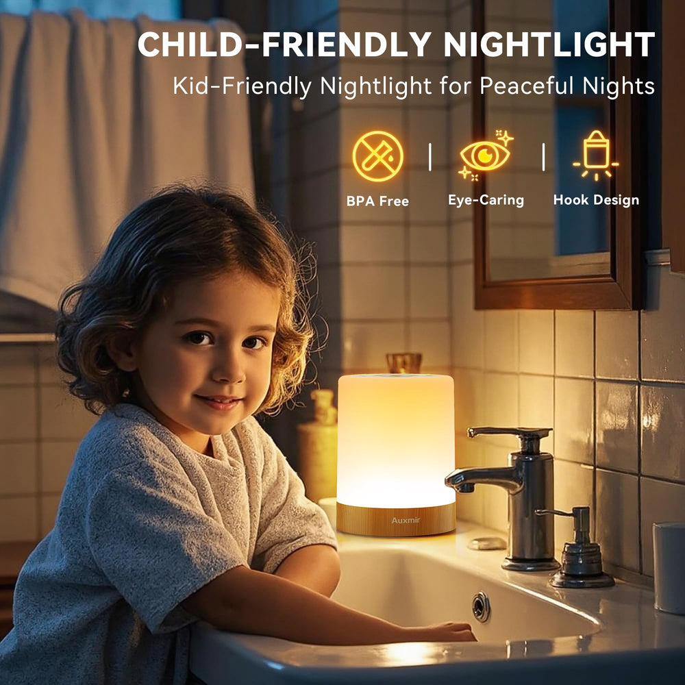 Auxmir table lamp placed on a bedside or living room setup