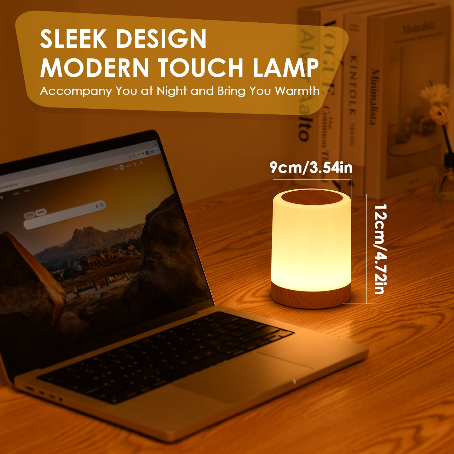 Auxmir brown night light blends with nursery decor and furniture