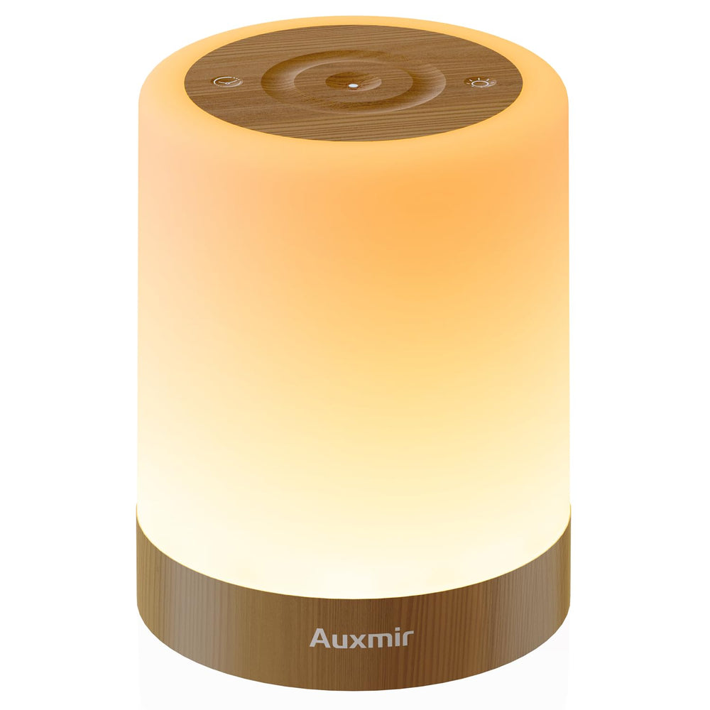 Auxmir night light for kids with dimmable touch lamp in dark brown for bedtime ambiance