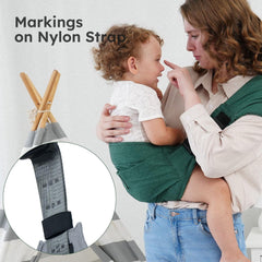 AUYEAZGO ergonomic-fit carrier provides natural seating for little ones.