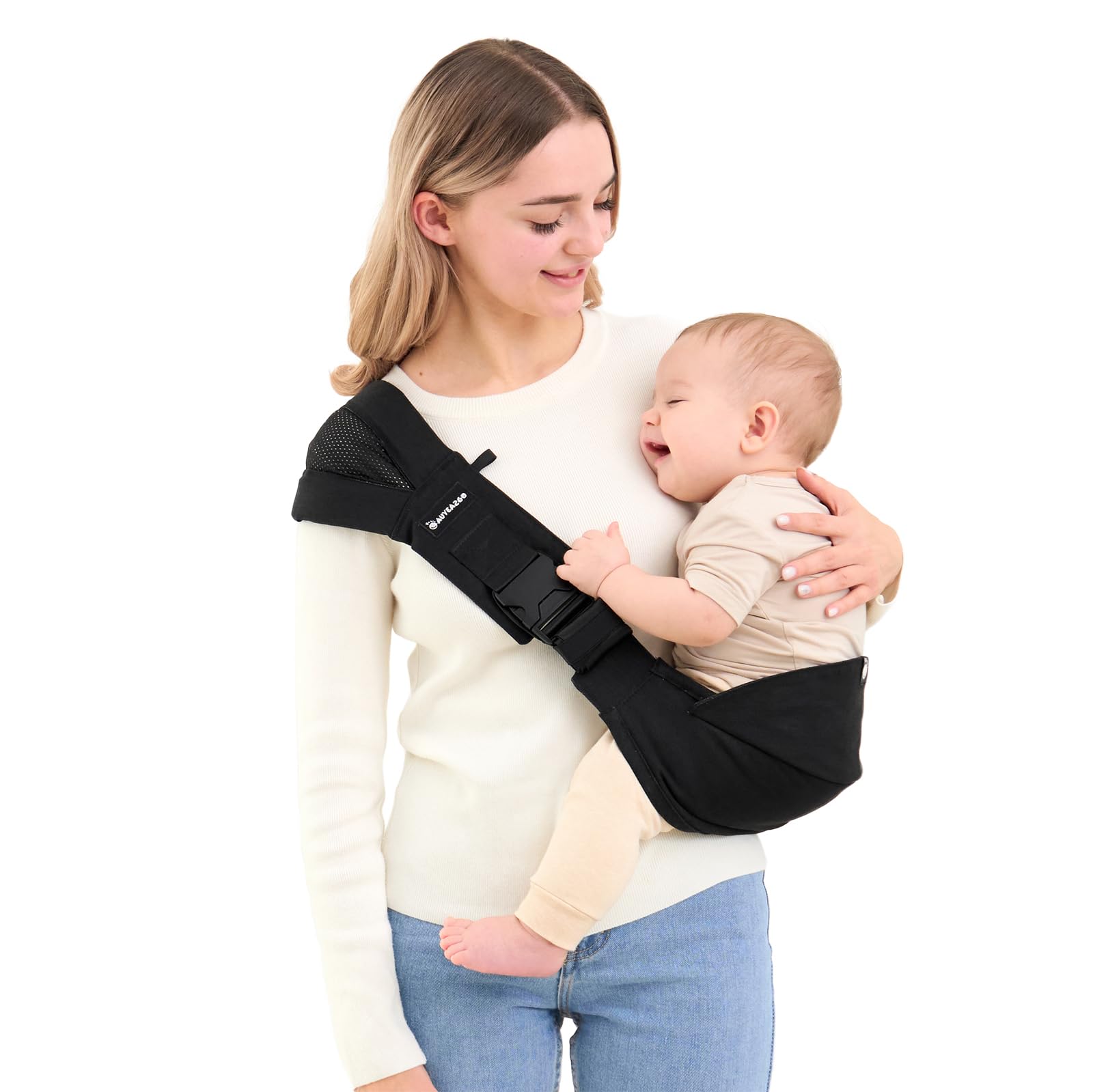 AUYEAZGO Toddler Sling: compact fold for quick outings.