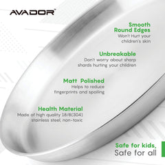 Dishwasher-safe Avador deep-round plate simplifies cleanup after meals.