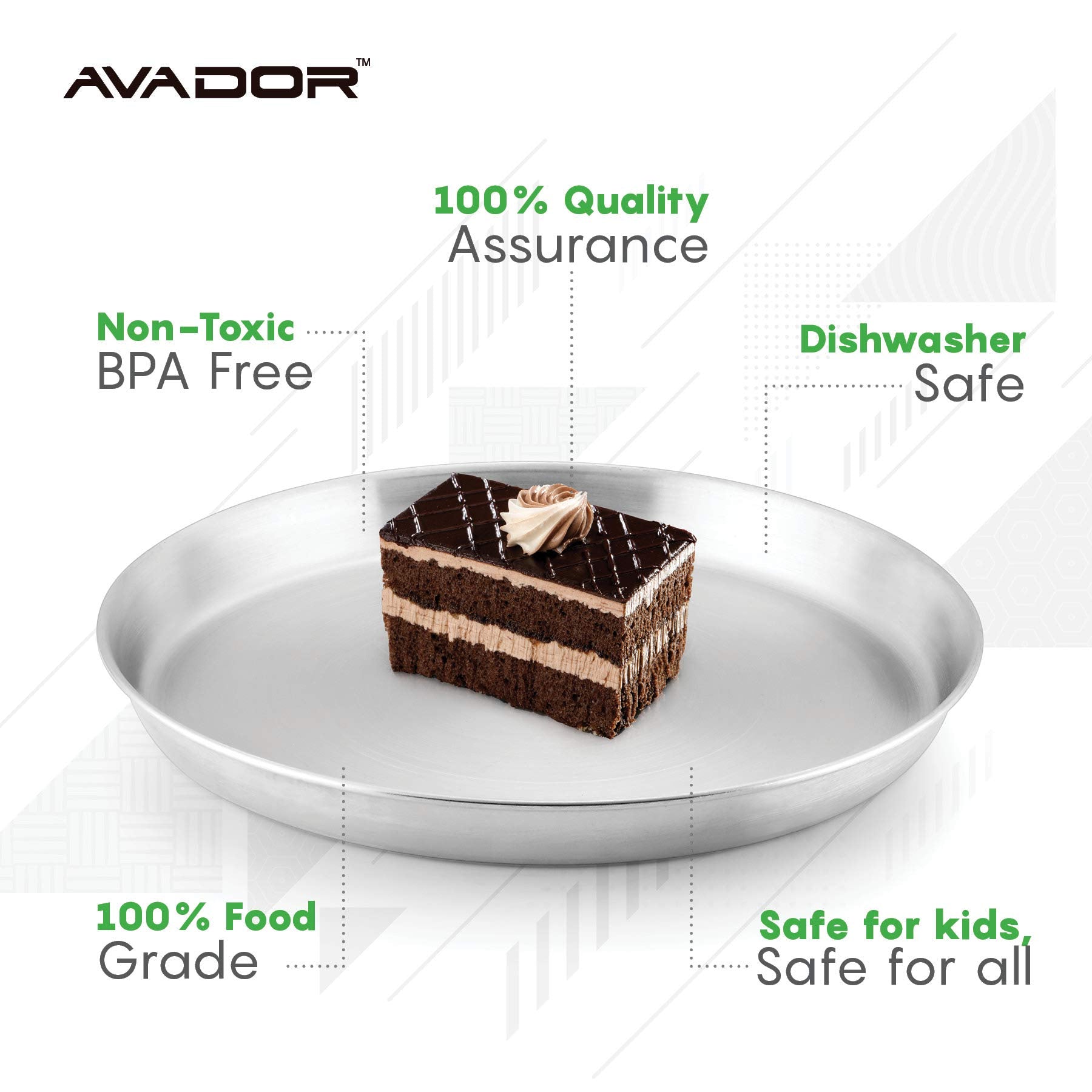 BPA-free Avador deep-round plate supports safe outdoor dining.