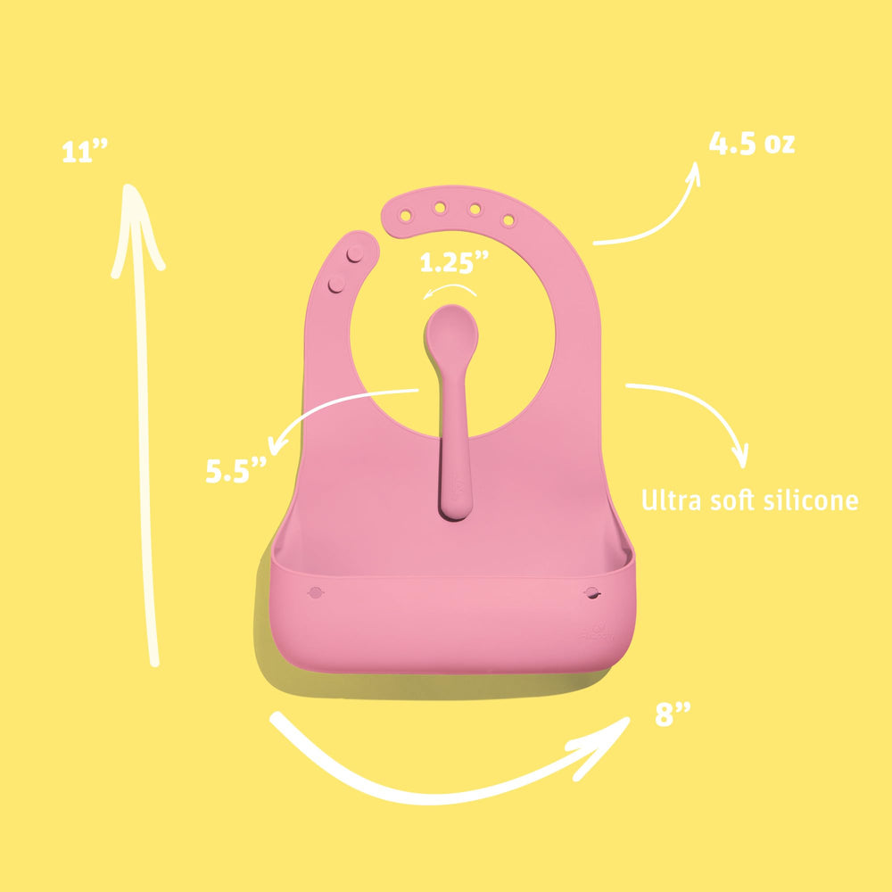 Avanchy waterproof silicone bib keeps clothes clean during drool and messes.