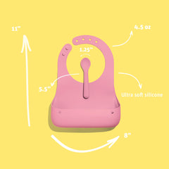Avanchy waterproof silicone bib keeps clothes clean during drool and messes.