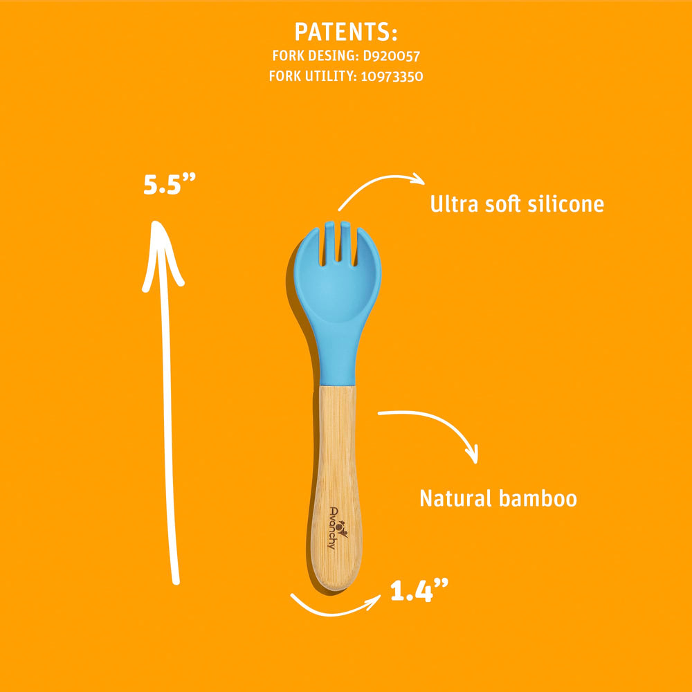 Avanchy soft-tip spork highlights gentle gums during meals