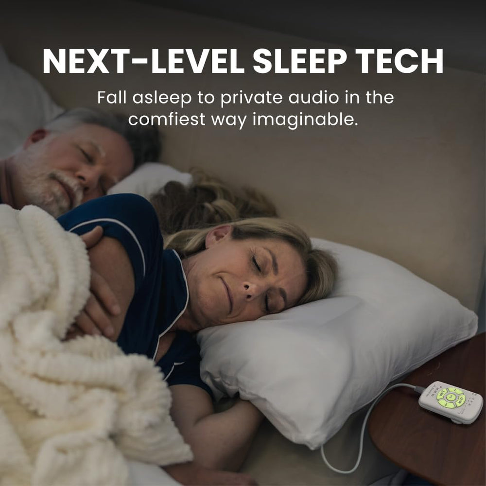 Avantree Slumber 2 worn for private listening during bedtime setup.