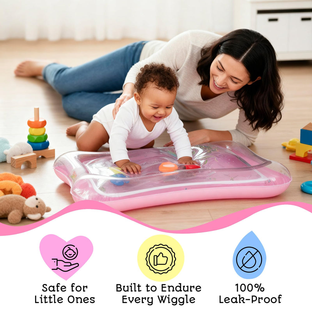 AVEC MAMAN Tummy Time Water Mat bright sea creatures encourage tactile play