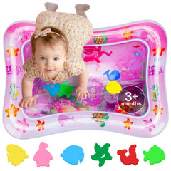 AVEC MAMAN Tummy Time Water Mat center water fill for safe, engaging play