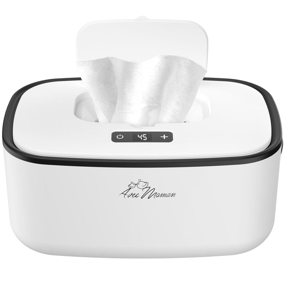 Avec Maman S1 front view wipe warmer with adjustable warmth.