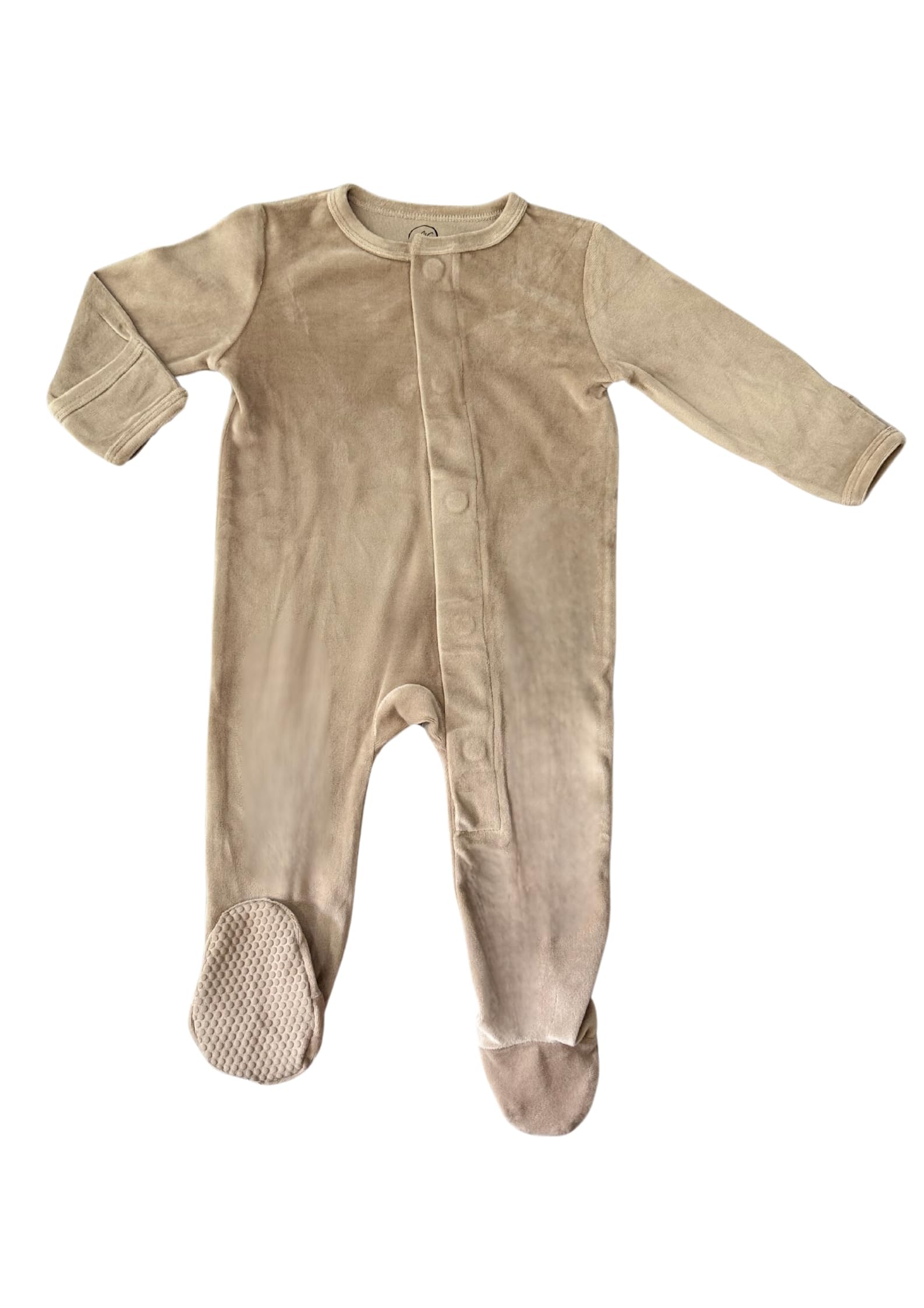 Avee & Co fleece footie pajamas show magnetic closures for easy one-handed dressing.