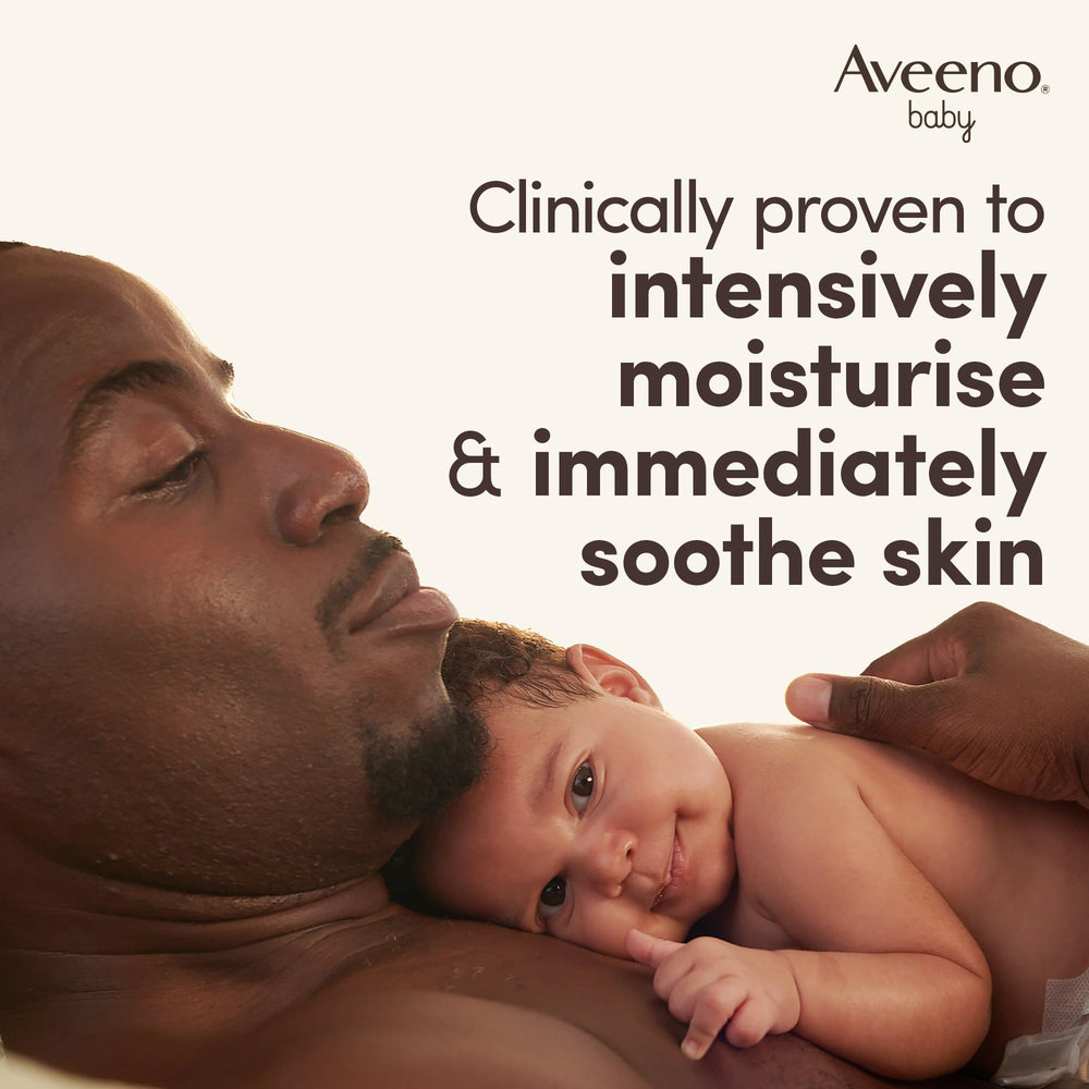 Dermexa balm close-up highlighting fragrance-free soothing formula for irritated baby skin.