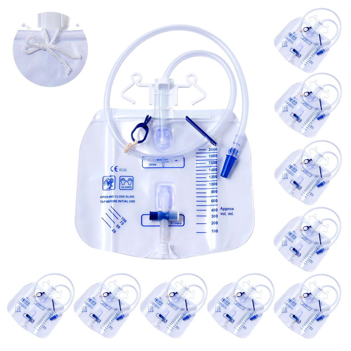 Avefove urinary bag with anti-reflux chamber improves backflow control during care.
