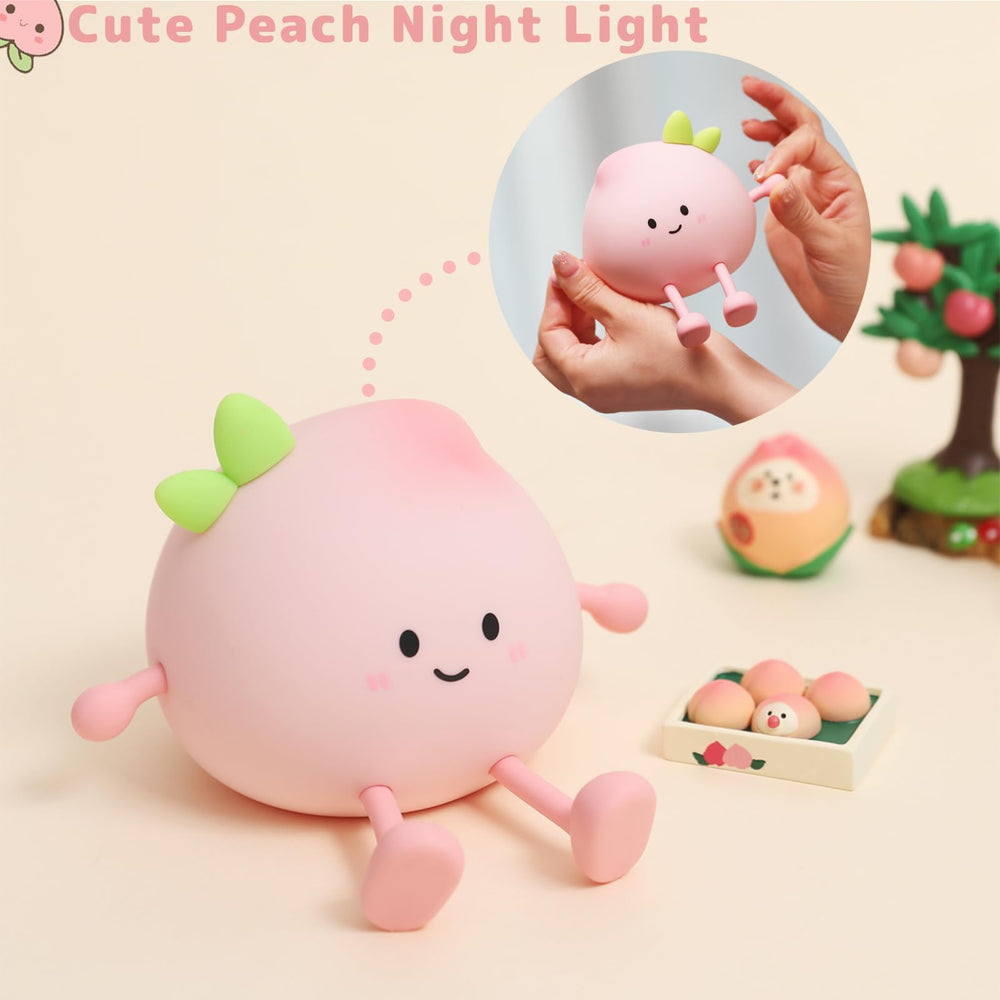 AVEKI portable peach night light ideal for travel or night feeds.