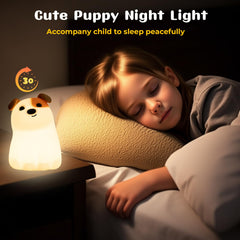 AVEKI Puppy Night Light with color changing modes; seven color options for play.