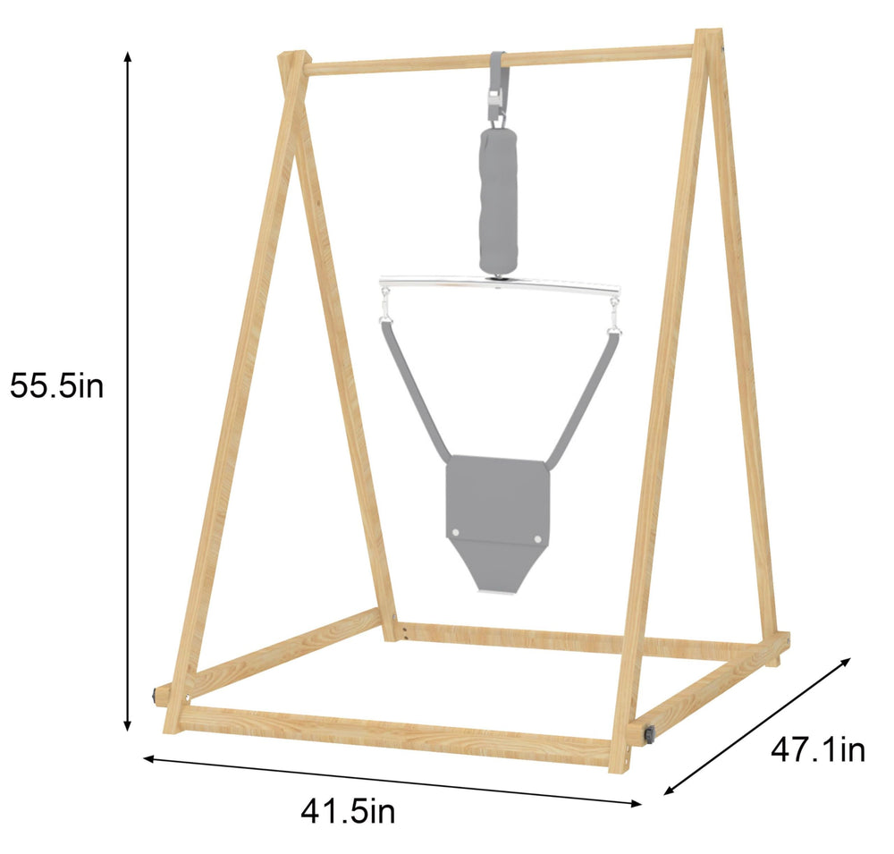 Avenlur Tulip Baby Bouncer folded collapsed for easy storage and portability in small spaces.