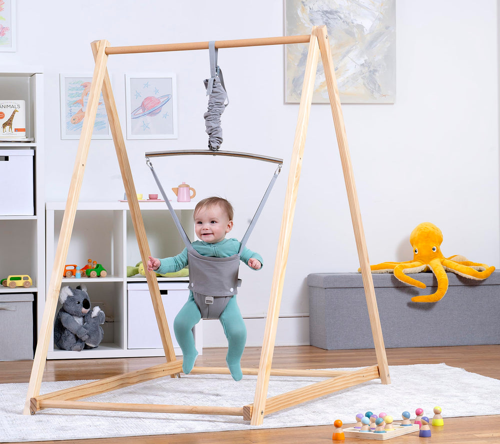 Avenlur Tulip Baby Bouncer frame setup shows stable, safer bouncing for infants and toddlers.