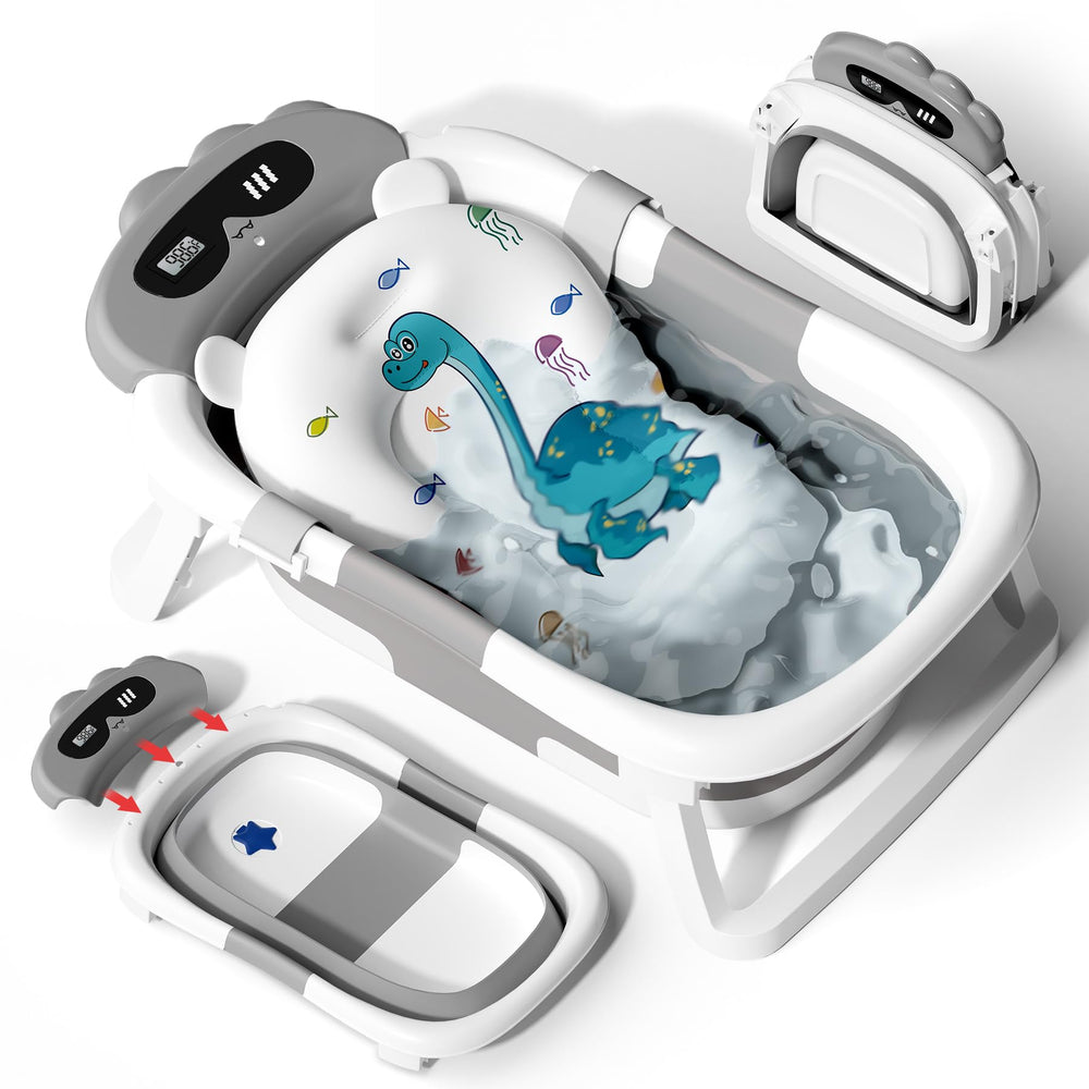 AVIDOR baby bathtub collapsible for easy storage and travel.
