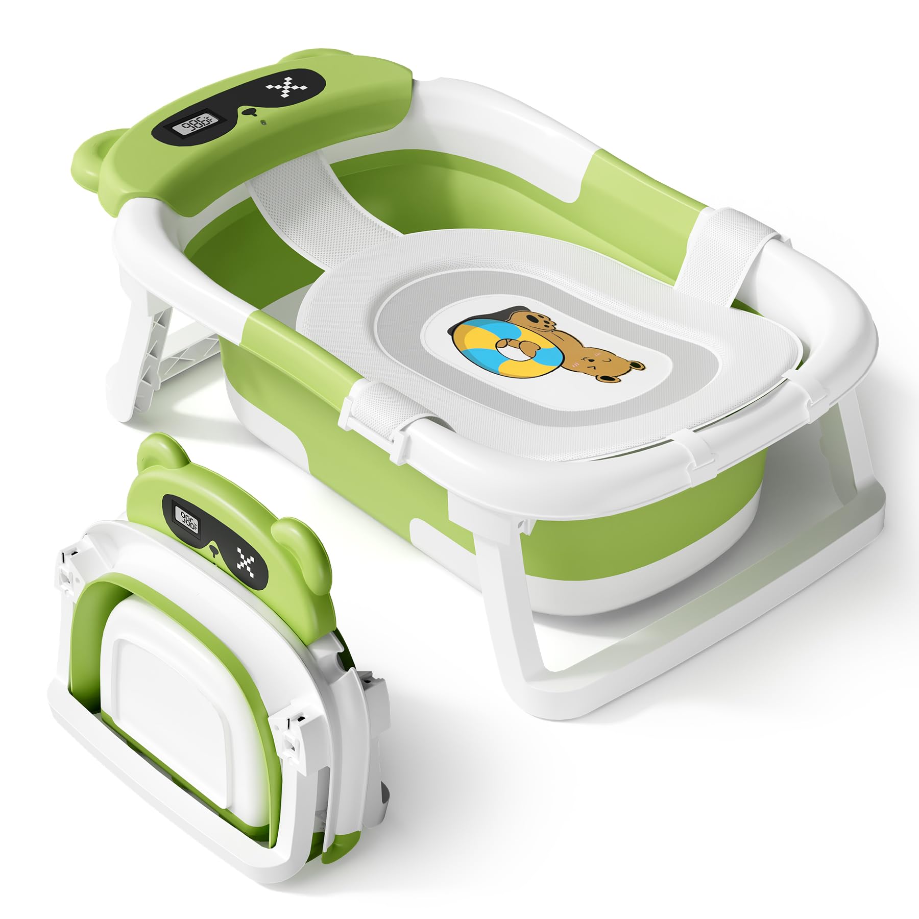 AVIDOR baby bathtub folded flat for compact storage and travel