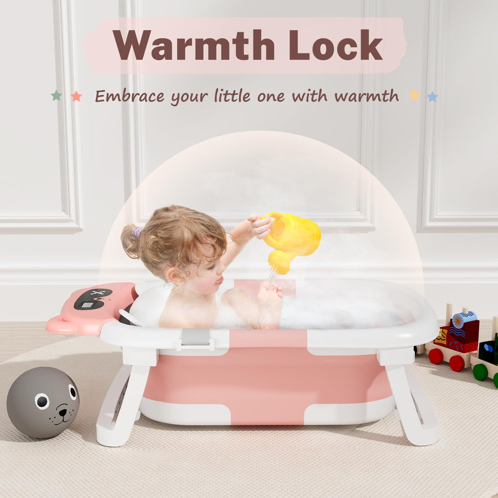 AVIDOR bath tub soft interior supports baby's spine.