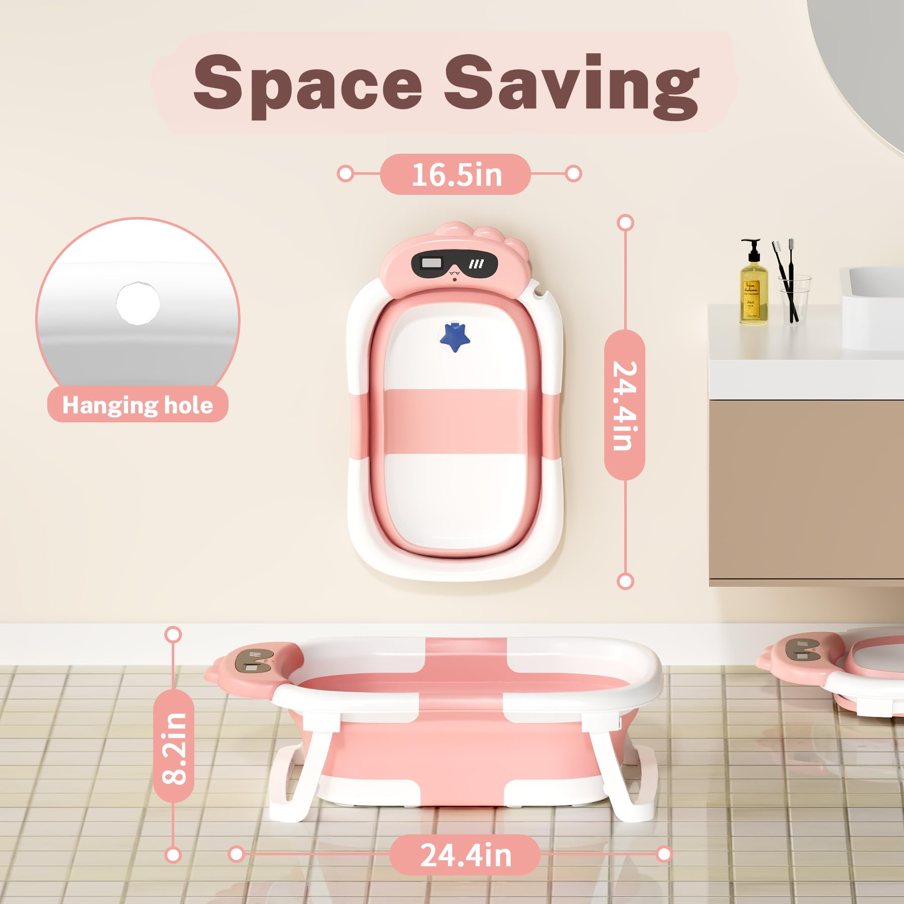 AVIDOR built-in thermometer helps gauge water temperature
