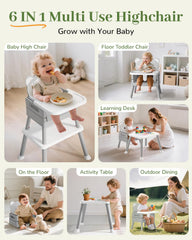 AVIDOR 5-point harness keeps little one secure during meals.