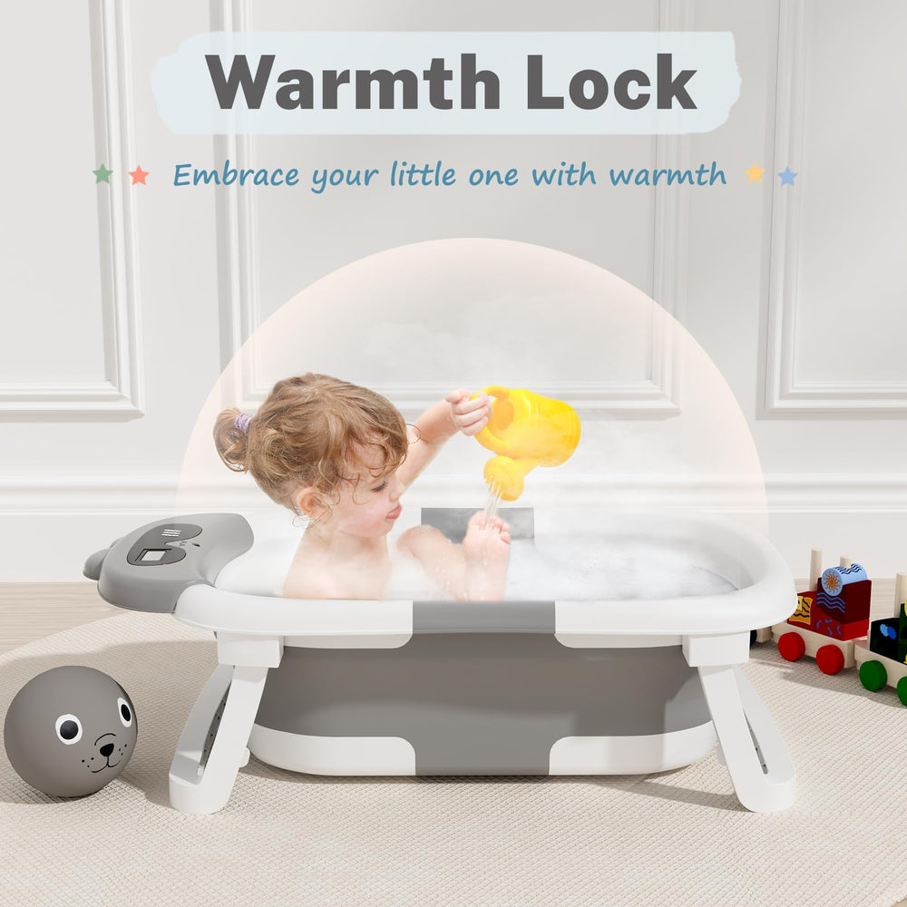 AVIDOR travel-friendly folded tub for on-the-go families.