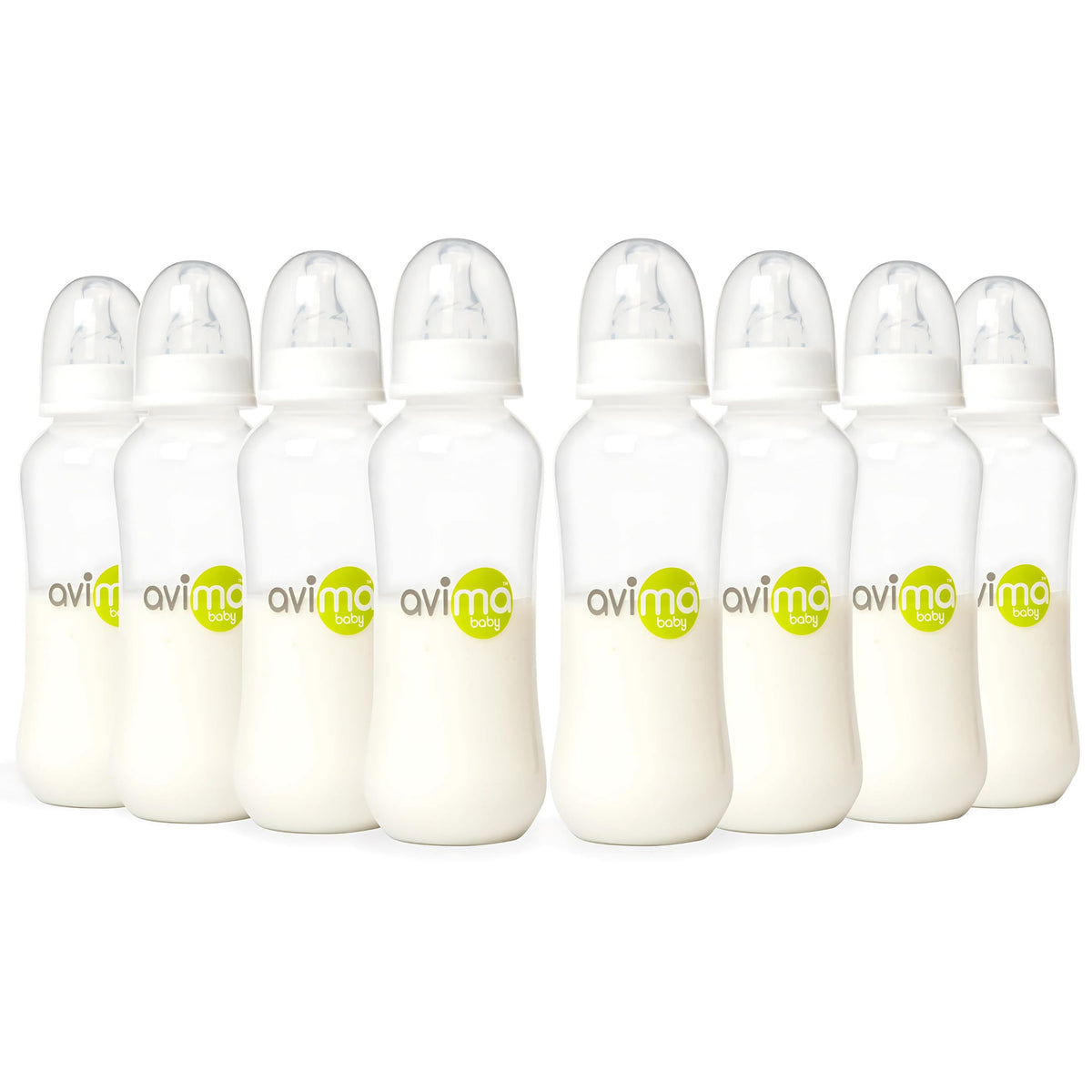 Avima 10 oz anti-colic bottle set packaging for organized feeding setup