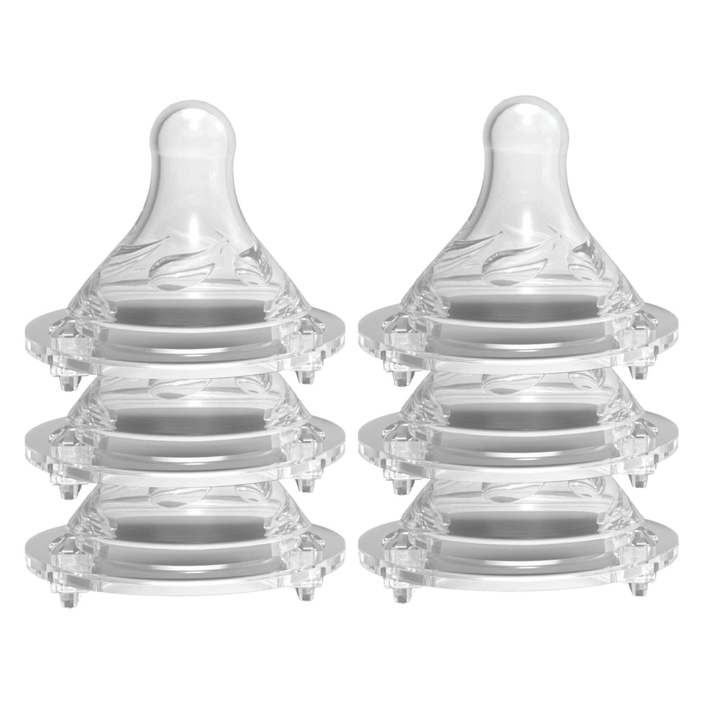 Avima Baby anti colic nipples with wide neck for easy latch and continued feeding.