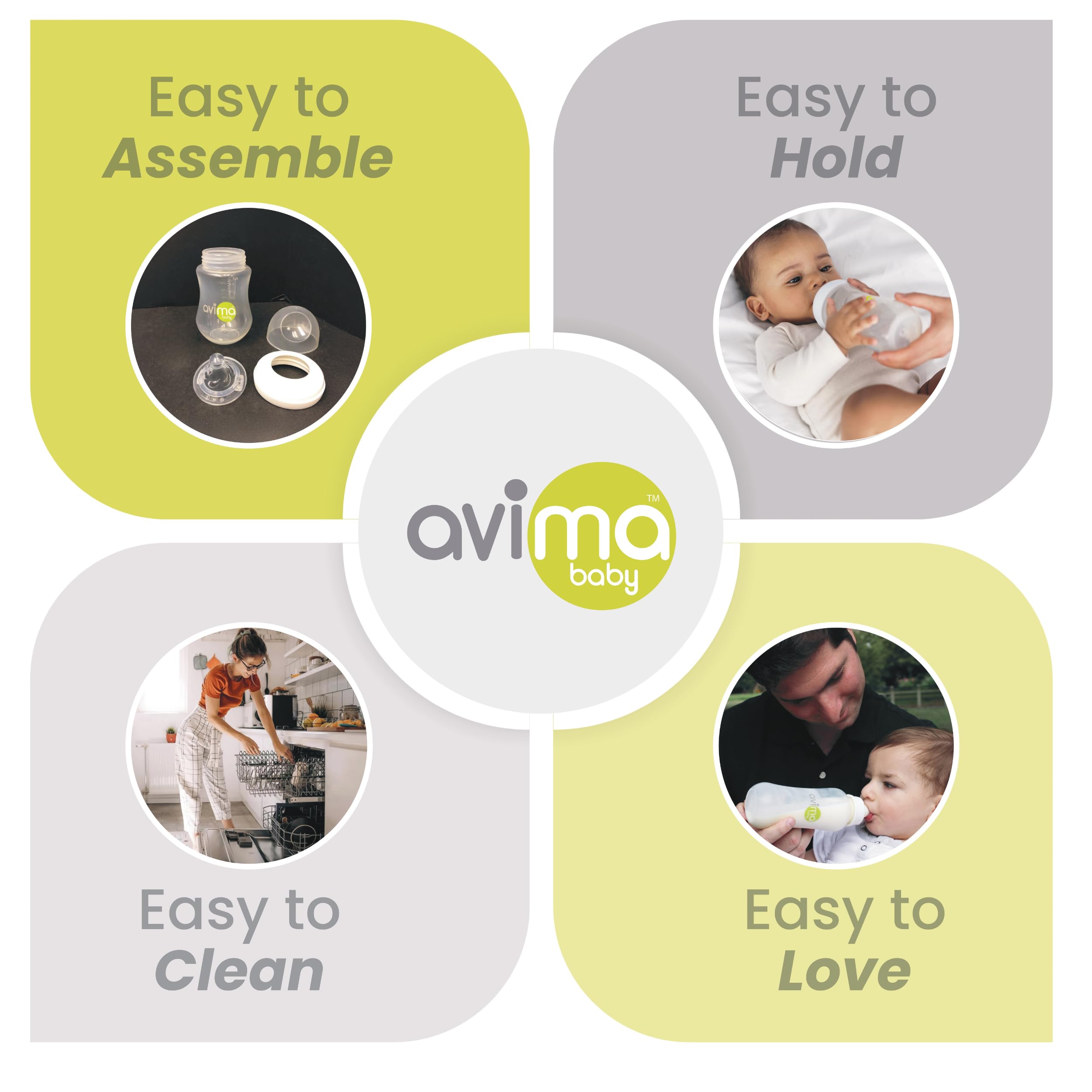 Avima nipples designed for newborns 0-3+ months with safe BPA-free construction.