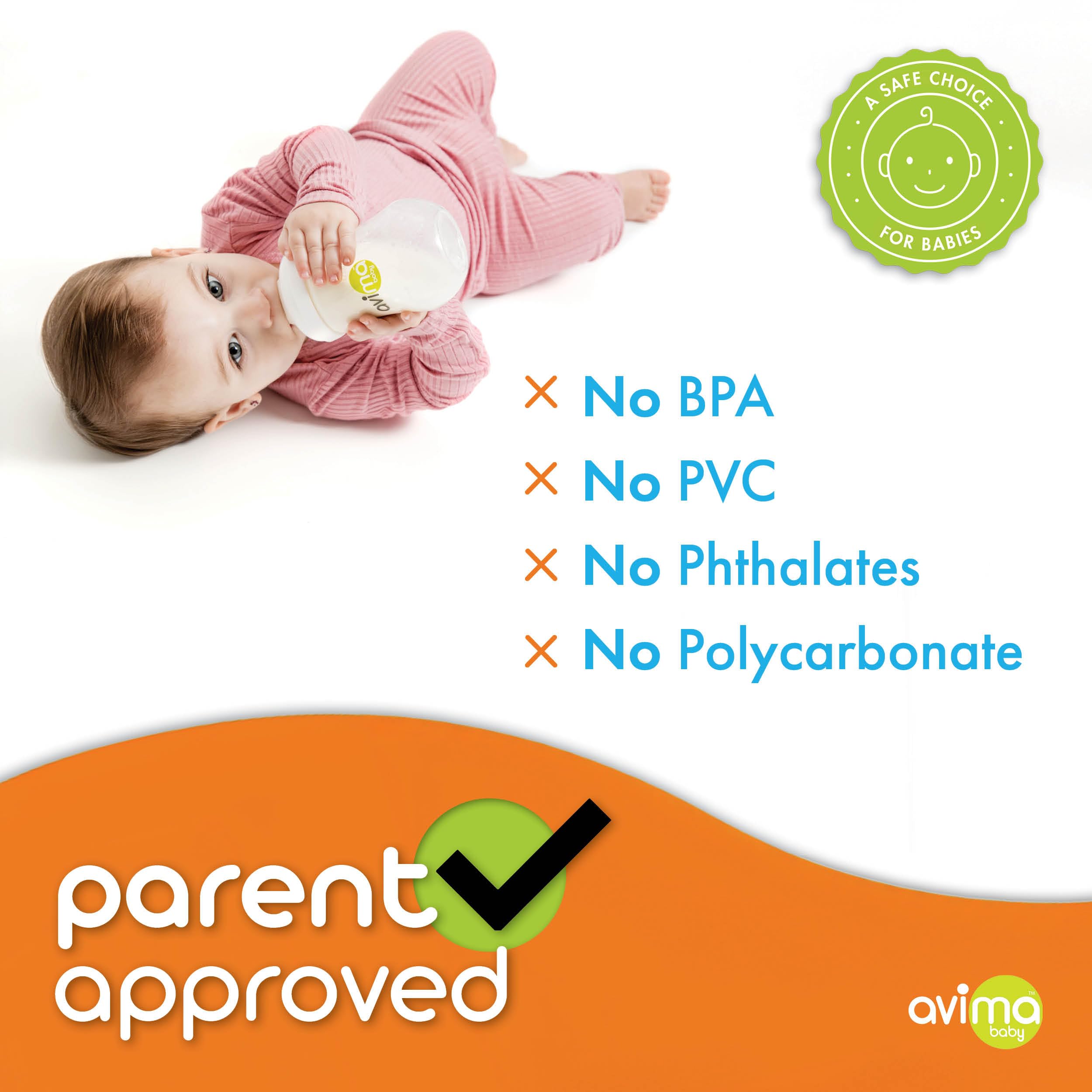 Avima spill-proof sippy cup 10oz durable design withstands drops during playtime.