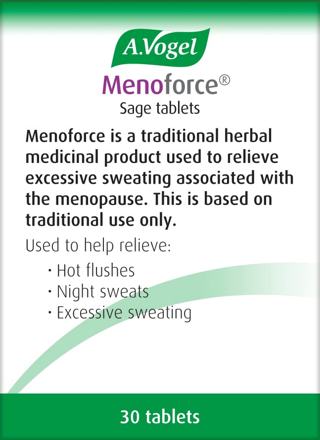 A.Vogel Menoforce Sage tablets packaging layout highlights traditional roots.