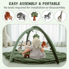Avrsol features five detachable toys that stimulate vision and touch.