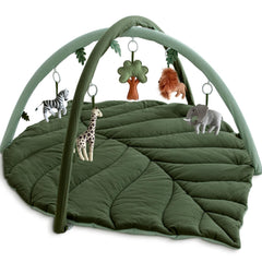 Avrsol Baby Play Gym with leaf arches offers cozy tummy time and visual stimulation.