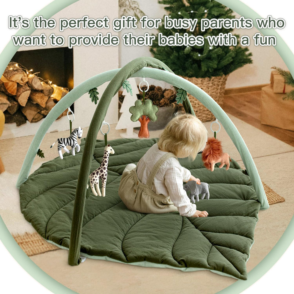 Avrsol Baby Play Gym plush mat adds comfort for floor play sessions.