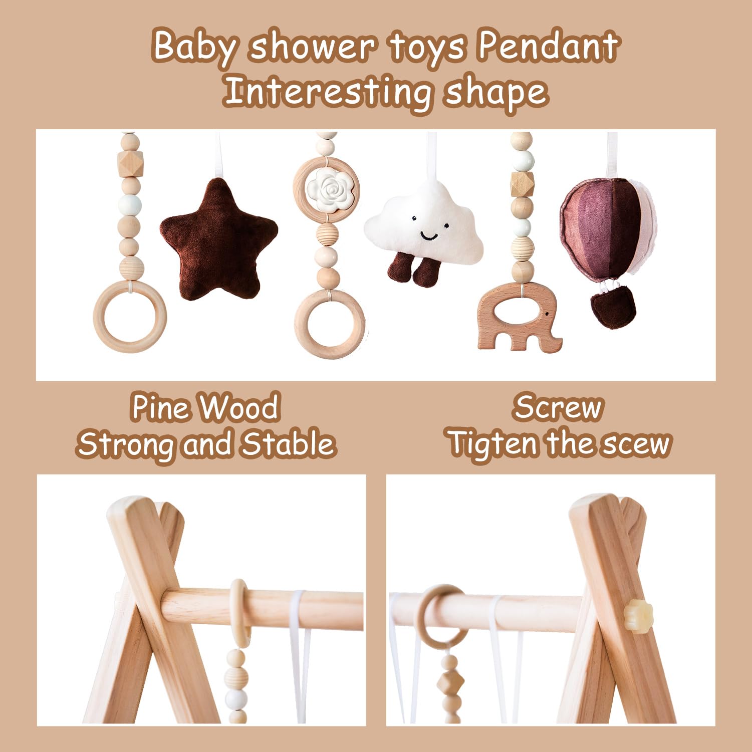Avrsol foldable baby gym legs fold for easy storage