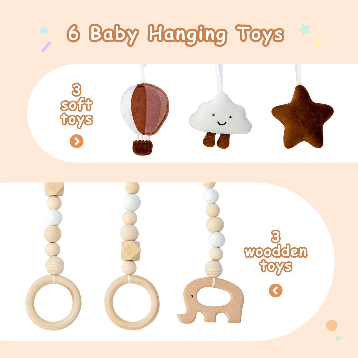 Avrsol natural finish baby gym blends with nursery decor